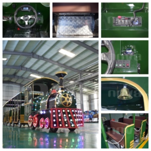 <span class=keywords><strong>Tren</strong></span> Eléctrico Sin Rieles Personalizado Nova Rides de 28 Asientos, <span class=keywords><strong>Tren</strong></span> Sin Rieles Antiguo a Batería, Atracción de Diversión, <span class=keywords><strong>Tren</strong></span> <span class=keywords><strong>Polar</strong></span> Express - Product Image 4