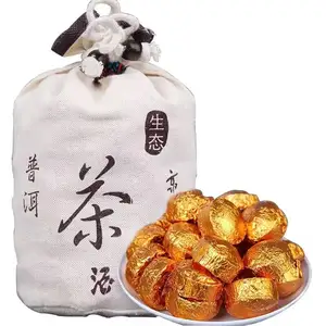 Wholesale Yunnan Shu Puer Tuocha 500g per Bag Fermented Mini Tea Cake Compressed Pu-erh Tea Gift