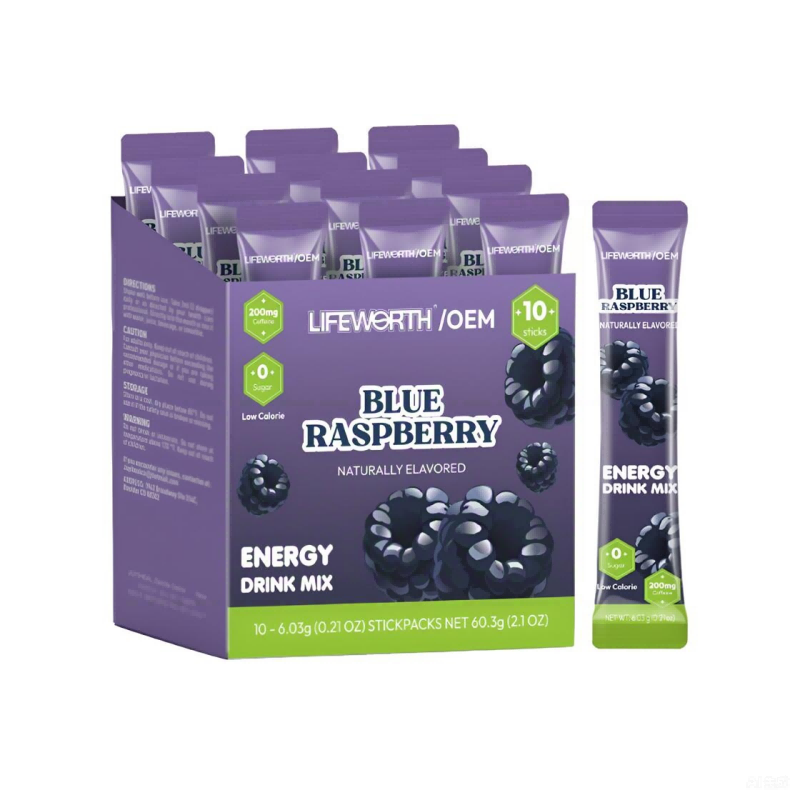 LIFEWORTH Natural Caffeine Energy Drinks Powder