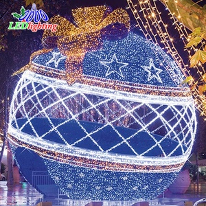 Esfera LED Impermeable con Marco de Hierro Hecho a Mano, Bola de Navidad Iluminada de Gran Tamaño <span class=keywords><strong>para</strong></span> Exhibición en Entrada de Grandes Centros Comerciales - Product Image 3