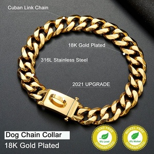 Collana a Catena Cubana Robusta in Acciaio Inossidabile PVD Oro, Anti-rottura, con Ciondolo Personalizzato a Forma di Osso - Product Image 4