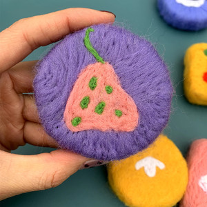 Handmade Durable Eco-Friendly Soap Wrapped in Cartoon Needle-Felted <b>Sponge</b> Modern Creative Gift & Cleansing Product - Product Image 3
