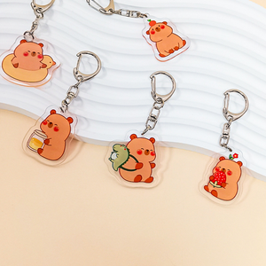 Bulk Custom Design Cartoon Animal Cute Plastic Key Chain Customized Funny Acrylic Keychains