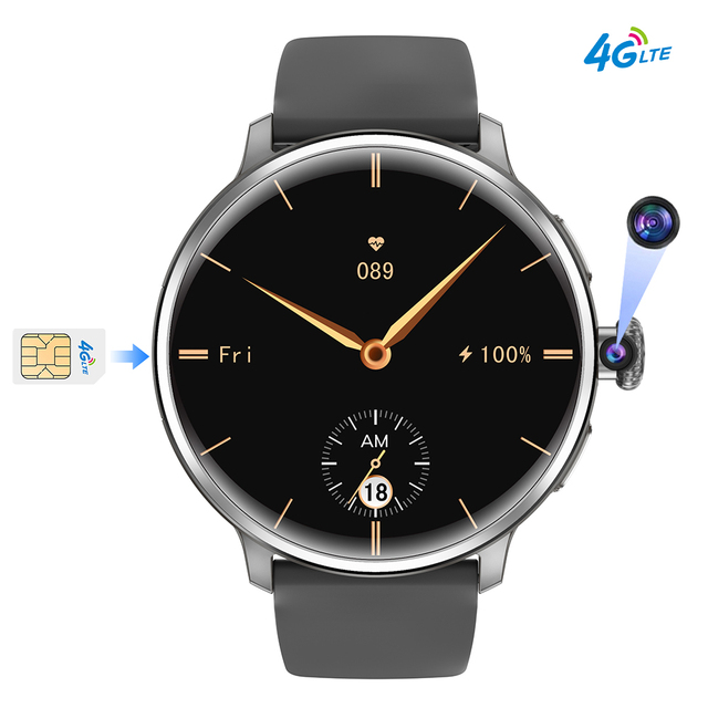 2026 H88 Smartwatch with Rotating Camera WiFi 1.65inch Amoled Screen 3+32GB Heart Rate 4G SIM Card Android Smart Watch for Women