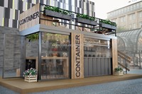 Mini Container Shop Portable Tiny House Liquor Bar Cabane extérieure pour Restaurant 10ft Kiosk Stand Deux étages avec terrasse