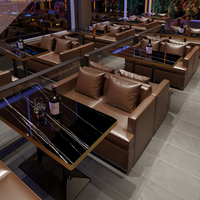 Meubles commerciaux de luxe modernes, ensemble table et chaises pour KTV, bar, restaurant, vente en gros, tables et chaises de salle à manger, chaises de banquette durables