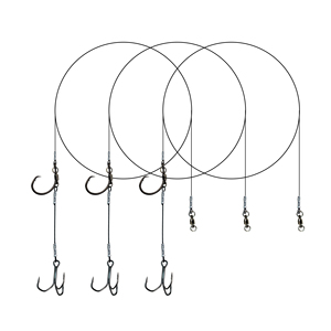 OEM ODM 1PC Biển Câu Cá Sống Mồi Giàn Với 7-Sợi Dây Thép Dày Mustad Vòng Tròn Móc Và Móc Treble Xoay Câu Cá Giải Quyết - Product Image 1