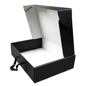 Impressão personalizada logotipo eco amigável marrom kraft caixa embalagem e flauta papelão ondulado enviando caixa fabricantes
