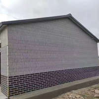 Panneaux sandwich en polyuréthane ignifuge pour revêtement mural extérieur en acier/aluminium, conception de modèle 3D, installation sur site pour