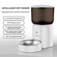 Distributeur automatique intelligent de nourriture pour animaux de compagnie en plastique de 3 L avec caméra WiFi, bol de nourriture sèche intelligent pour chats et chiens