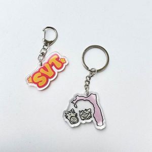 Custom Printed Logo Acrylic Keychain Charms Cheap Custom Printed Epoxy Keychains Offset UV and Embossing Printing Available - Product Image 6