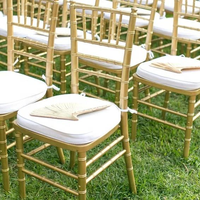 Chaise Chiavari en résine PP dorée empilable de haute qualité pour événements, fêtes et mariages – Prix usine en gros