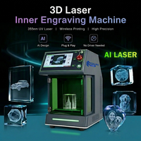 Graveur de cristal 3D, équipement de gravure laser sous surface personnalisable pour portraits 3D, récompenses en cristal et cadeaux promotionnels