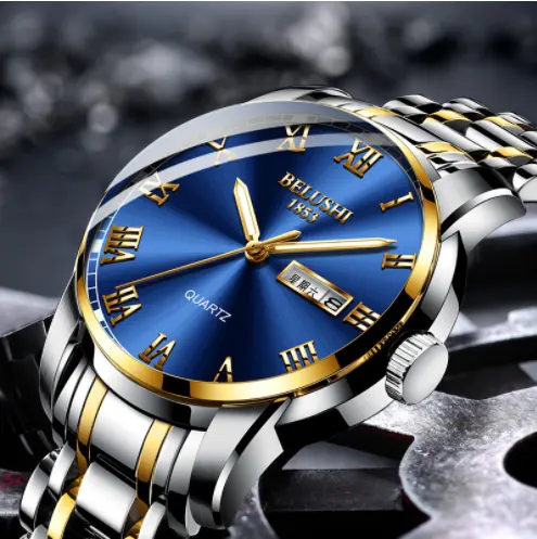 2022 Quartz watch fully automatic waterproof fine steel band student trend men's Watch