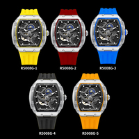 Vente en gros 3d Grande Muraille Cadran Squelette Montres Mécaniques Baril Creux Lumineux Sport Rétro Bracelet Caoutchouc Montre-Bracelet Automatique