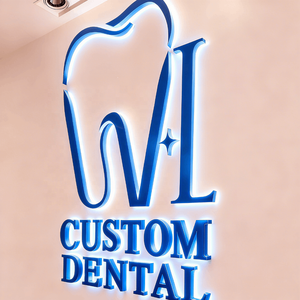 Letrero de tienda de letreros de letras Led retroiluminado de Metal personalizado iluminado para <span class=keywords><strong>dentista</strong></span> de clínica Dental - Product Image 1