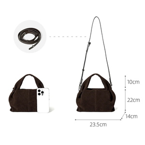 Bolso Gamuza Ecológica Mujer Trendy <span class=keywords><strong>Grande</strong></span> Capacidad Slouchy Hobo Hombro Trabajo Escuela Viaje Cremallera Casual Mano Chic - Product Image 4