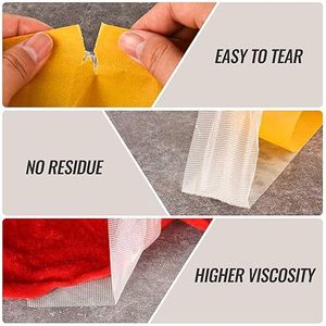 Nastro <span class=keywords><strong>Biadesivo</strong></span> in Tessuto Resistente, Nastro Adesivo Acrilico in Fibra a Rete, Nastro per Montaggio e Unione Tappeti per Ufficio e Scuola - Product Image 3