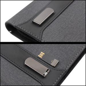 חדש עיצוב B5 כוח בנק נייד קובץ מחזיק עם 16 gb דיסק און קי ולוגו הוביל אלחוטי תשלום 8000 mah - Product Image 2