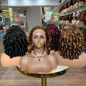 Perruques en dentelle frontale SDD 13*4, boucles printanières, vente en gros, 14 pouces, quatre couleurs, stock complet, parfaites pour un usage quotidien - Product Image 1