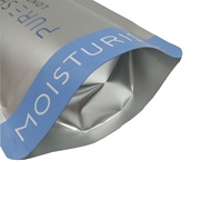 Sacs en plastique réutilisables en argent, impression frontale, liquide de recharge de savon pour les mains, pochette d'emballage personnalisée