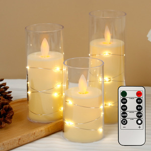 Toptan alevsiz LED mumlar uzaktan kumanda ve zamanlayıcı ile pil işletilen titrek mum ev partisi noel için - Product Image 4