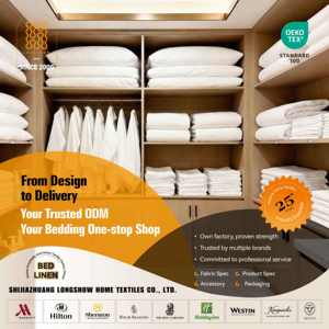 Lenzuolo con Angoli di Lusso per Hotel 5 Stelle, T300 Jacquard Effetto Ondulato, 60% Cotone 40% Poliestere, Bianco - Product Image 4