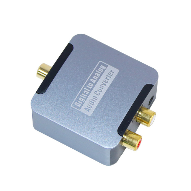 Digital Fiber Coaxial Audio Converter Digital TV Converter SPDIF to 3.5 Lotus Audio Output