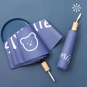Parapluie double usage de style japonais Ins Xiaoxin pour femmes, design pliable surdimensionné et épaissi, noir, manuel, avec revêtement renforcé - Product Image 1