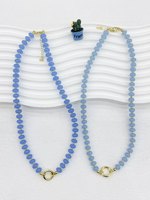 Collier en perles acryliques multicolores CH-LAN2151, collier en perles de bambou colorées en plastique, collier réglable, bijoux en gros