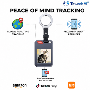 Localizzatore GPS F1 Mini con <span class=keywords><strong>Schermo</strong></span> E Ink Personalizzabile, NFC, Impermeabile, Compatibile con iOS, per Bagagli e Chiavi - Product Image 1
