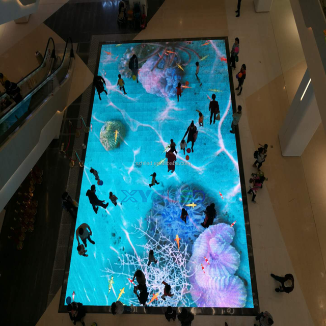 Indoor P3.91 SMD Full Color 4K Interactive LED Screen Display 3-Year Warranty Dance Floor Tile Mall Shopping Hanging Tiles