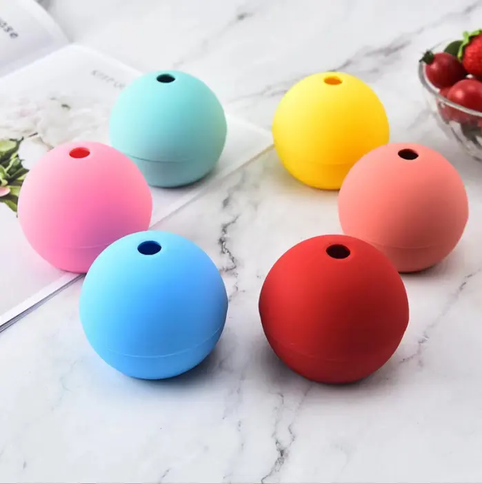 Stampo per utensili da cucina stampo per ghiaccio in silicone con sfera di ghiaccio in silicone a foro singolo in gomma morbida