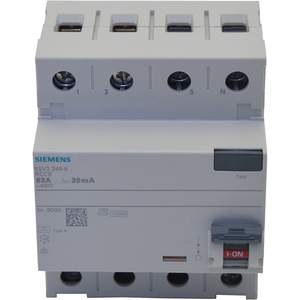 Disjoncteur différentiel Siemens RCCB 25A 4P 30mA Type A 5SV3342-6 400V Montage modulaire - Product Image 2