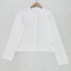 Vêtements de créateur Marques célèbres pour femmes Pull tricoté à manches longues en jacquard de style français Ecran solaire à la mode - Product Image 5