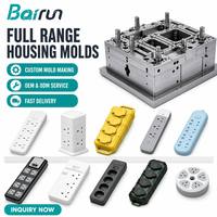 Molde de inyección de plástico de alta precisión para enchufe de pared de PC ABS ignífugo con múltiples cavidades, proveedor chino, modelo Bairun 99