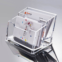 Porte-cartes de visite en acrylique personnalisés en gros, disponibles en différentes tailles, adaptés pour la création de menus, cartes de visite et brochures
