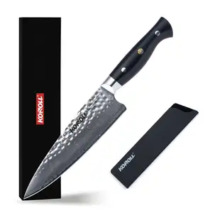 Konoll工厂定制8英寸高碳大马士革不锈钢菜刀