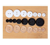 Botón de costura de resina de 2 agujeros transparente negro blanco redondo coser botón accesorios hechos a mano niños botón artesanías