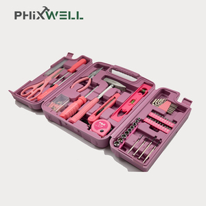XWTSZ-004 High Quality Portable Household Repair <strong>Tools</strong> 96 Pieces <strong>pink</strong> <strong>Tool</strong> Set Kit <strong>Box</strong> for Women - Product Image 5