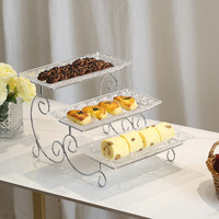Présentoir à Gâteaux Créatif 3 Étages, Style Moderne, Assiette à Fruits et Desserts pour Maison, Salon, Traiteur et Buffet