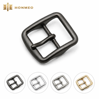 Boucle de ceinture carrée en alliage de zinc HONMEO personnalisée, à aiguille simple, pour vêtements et bagages