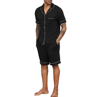 Ensemble de pyjama pour homme à manches courtes OEM ODM, vêtements de maison pour homme, pyjama, vêtements de détente, pyjama adulte, modèle de pyjama doux pour homme