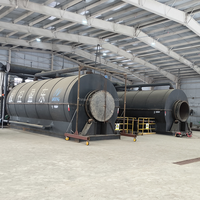 Réacteur de pyrolyse discontinu pour déchets solides urbains, service mondial, capacité de 100 kg-10+ T/J, rendement élevé en huile, production de coke HFO