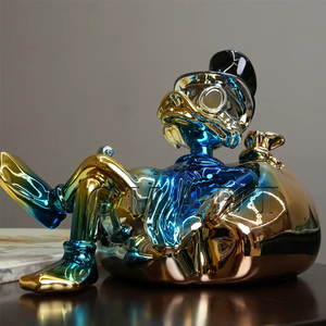 Escultura de resina de Alec para pato, modelo brillante de la estatua de Tío Patricio (Picsou) y Patito Dagobert, para adorno artístico - Product Image 6