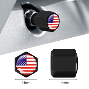 Modification du bouchon de tige de valve de pneu de voiture de qualité supérieure avec drapeau nouvel état comprend des bouchons de tiges de valve et des adaptateurs - Product Image 3