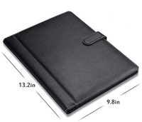 Padfolio Business Resume Portfolio Carpeta de cuero PU con portapapeles Organizador de documentos Cierre magnético y carpeta de archivos con bolsillos