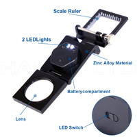 Light Folding Magnifier with White Glass Desktop LED Magnifying Lamp