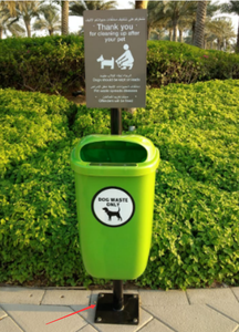 HDPE 50L 13 Gallon Trash Containerswall Mounted Dog Poop Trash Can for Outdoors <strong>Twins</strong> Trash Can Waste <strong>Bin</strong> - Product Image 4