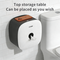 Distributeur de papier toilette mural en plastique moderne, nouveau design à tirage central pour hôtels, salles de bain et centres commerciaux CD-8078